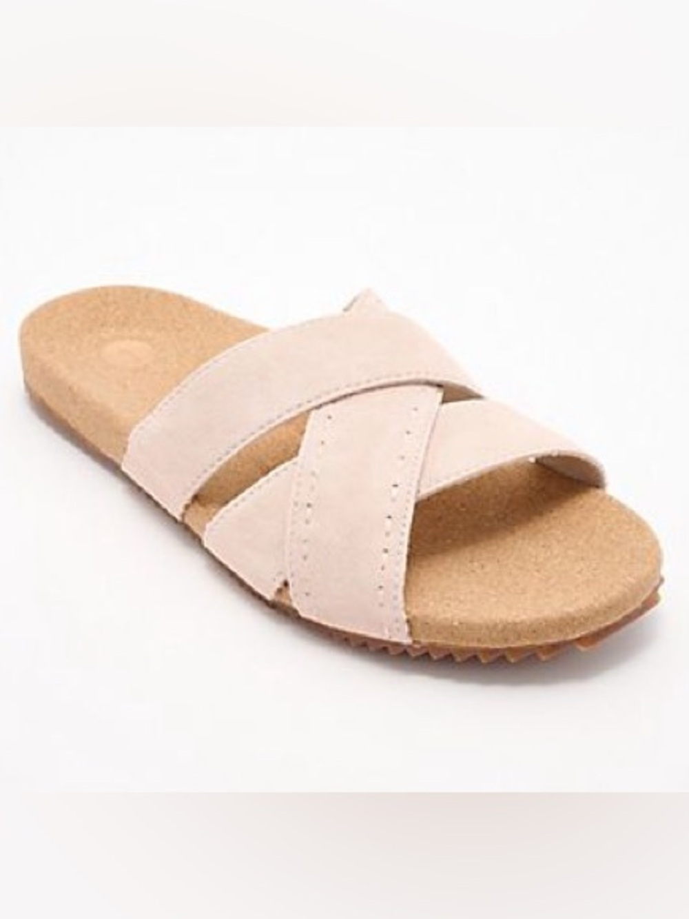 Revitalign Eden Suede Slide Sandals Blush Pink Size 7